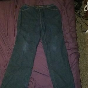 Women's Size 16W Boot Leg Elastic Waist Jeans
